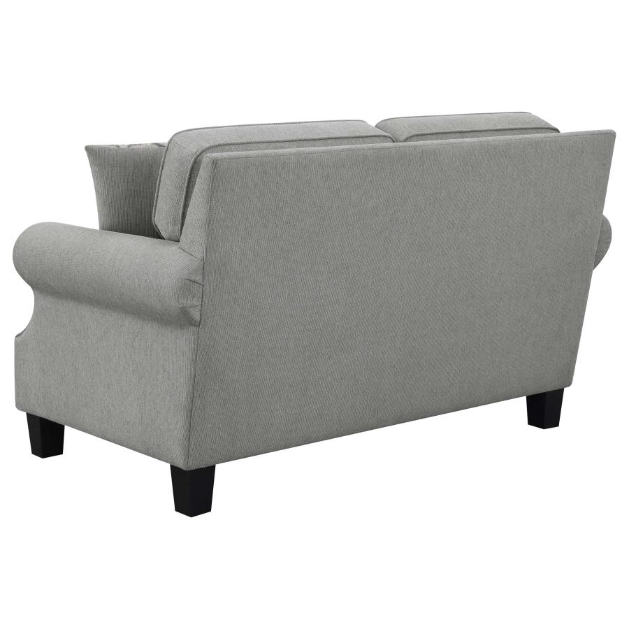 (image for) Sheldon Upholstered Living Room Set with Rolled Arms Grey