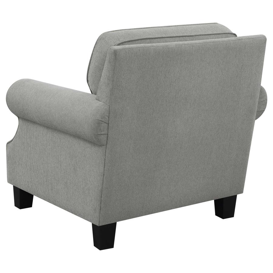 (image for) Sheldon Upholstered Living Room Set with Rolled Arms Grey