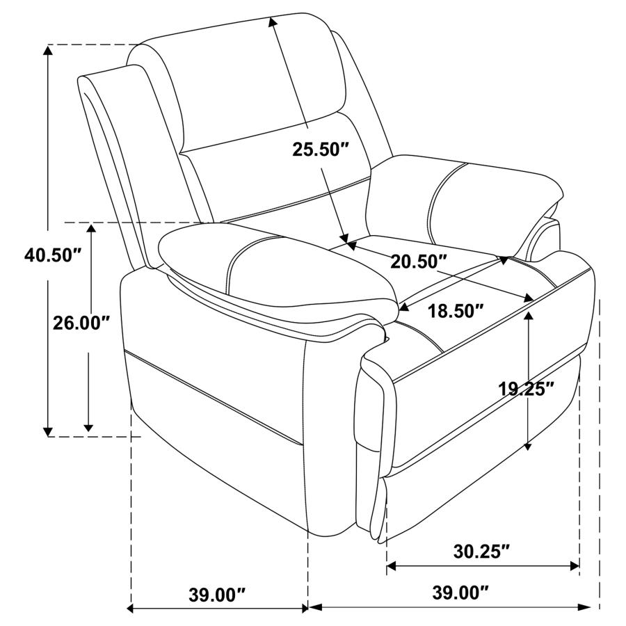 (image for) Ellington Upholstered Padded Arm Accent Chair Dark Brown