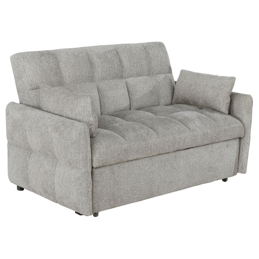 (image for) Cotswold Upholstered Convertible Sleeper Sofa Bed Light Grey - Click Image to Close