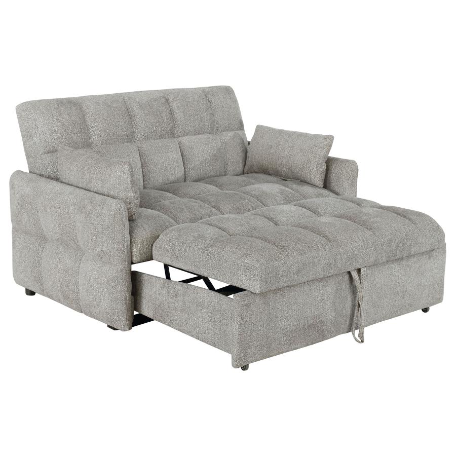 (image for) Cotswold Upholstered Convertible Sleeper Sofa Bed Light Grey