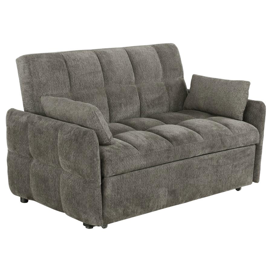 (image for) Cotswold Upholstered Convertible Sleeper Sofa Bed Dark Grey - Click Image to Close