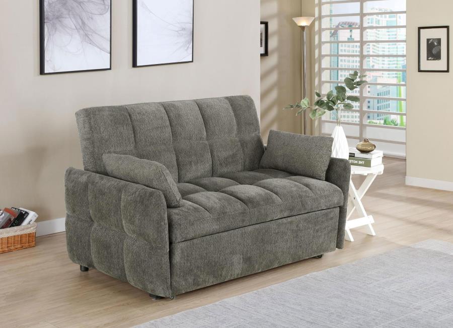 (image for) Cotswold Upholstered Convertible Sleeper Sofa Bed Dark Grey