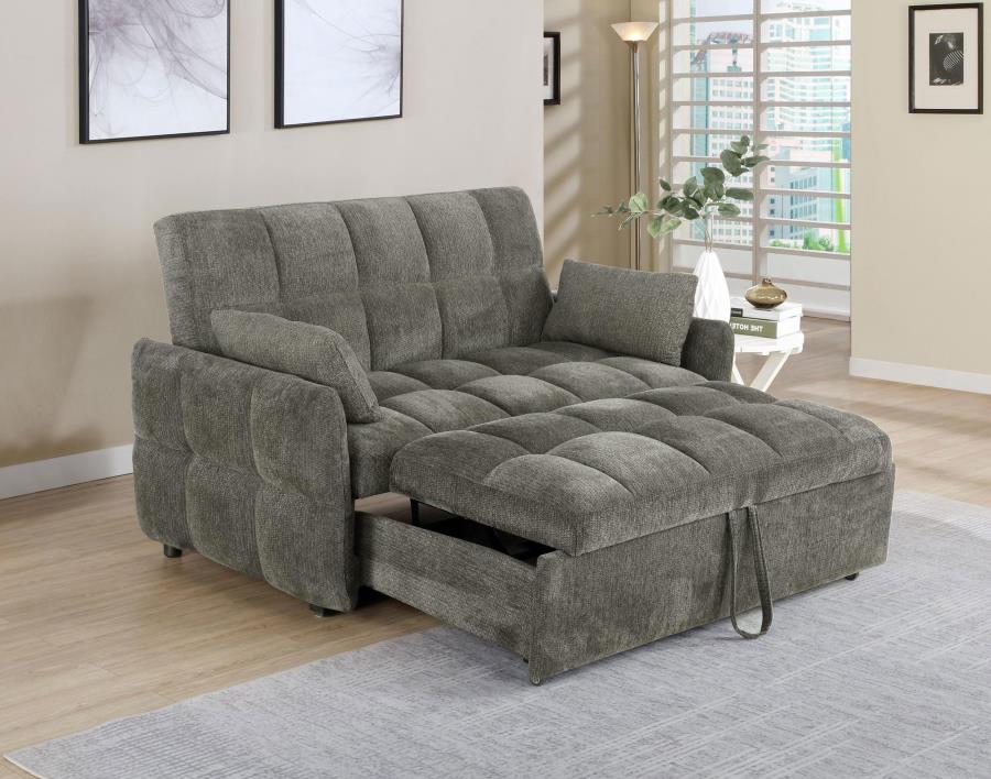 (image for) Cotswold Upholstered Convertible Sleeper Sofa Bed Dark Grey