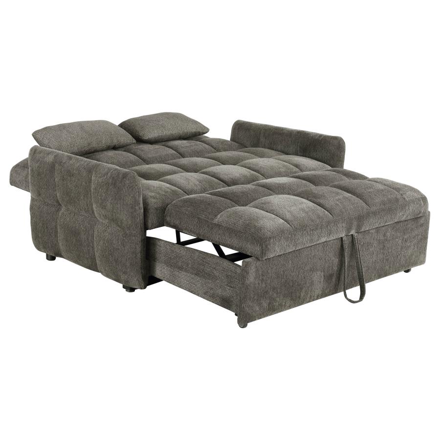 (image for) Cotswold Upholstered Convertible Sleeper Sofa Bed Dark Grey