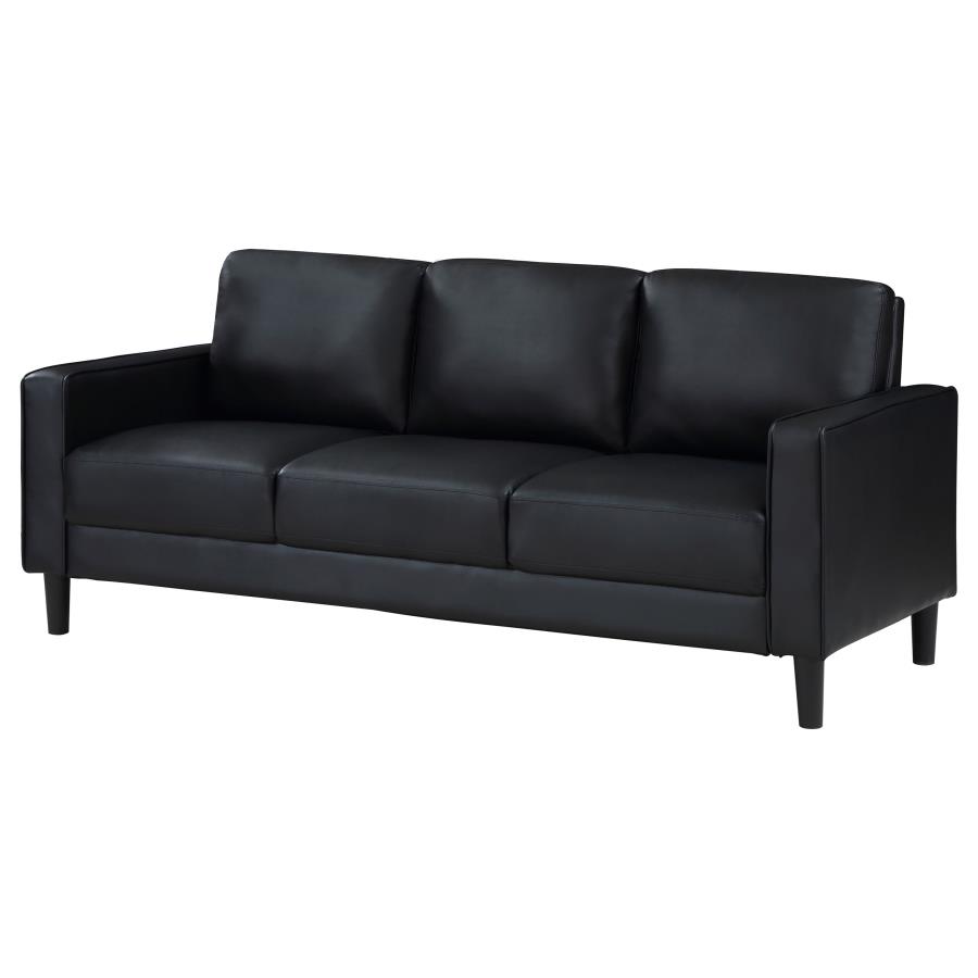 (image for) Ruth Upholstered Track Arm Sofa Black