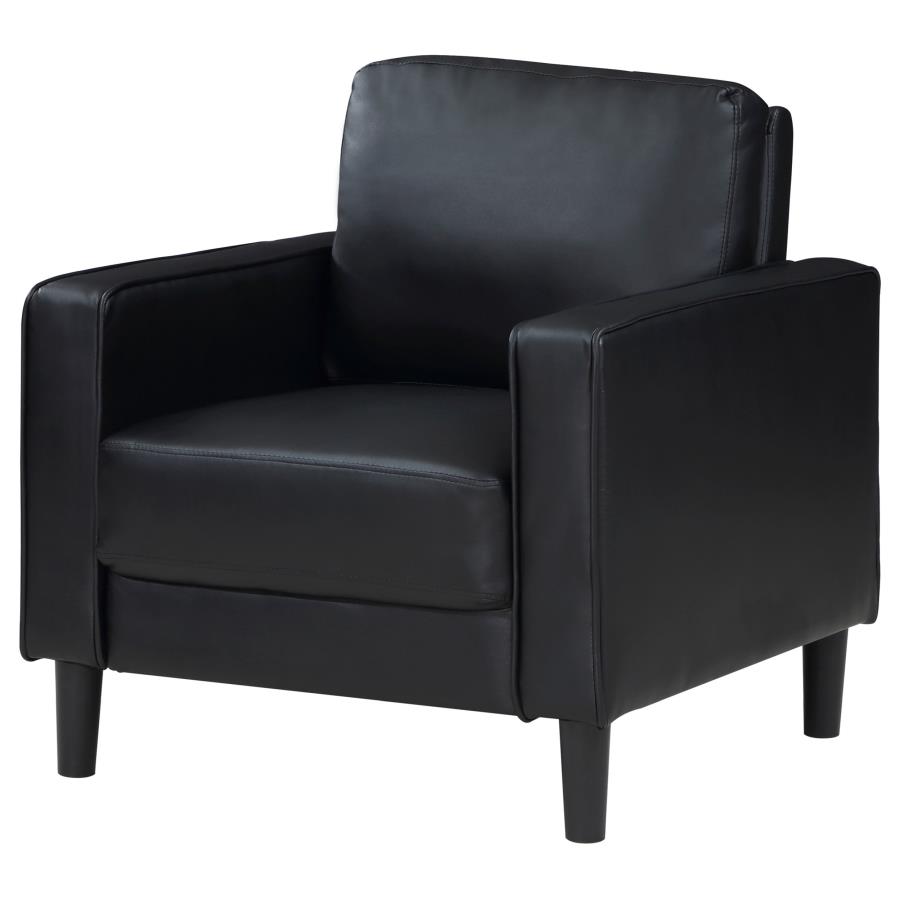 (image for) Ruth Upholstered Track Arm Accent Chair Black