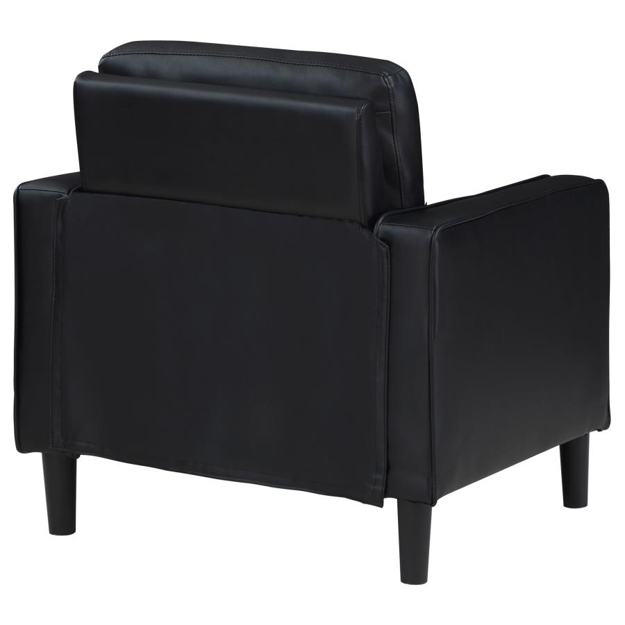 (image for) Ruth Upholstered Track Arm Accent Chair Black