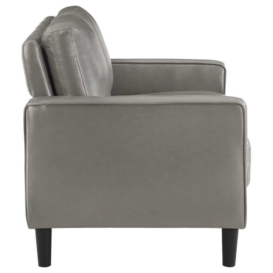 (image for) Ruth 2-piece Upholstered Track Arm Sofa Set Grey