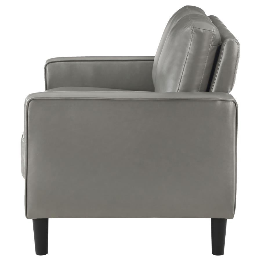 (image for) Ruth Upholstered Track Arm Loveseat Grey