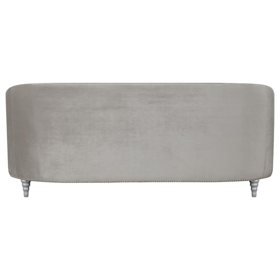 (image for) Avonlea Upholstered Sloped Arm Sofa Grey Velvet