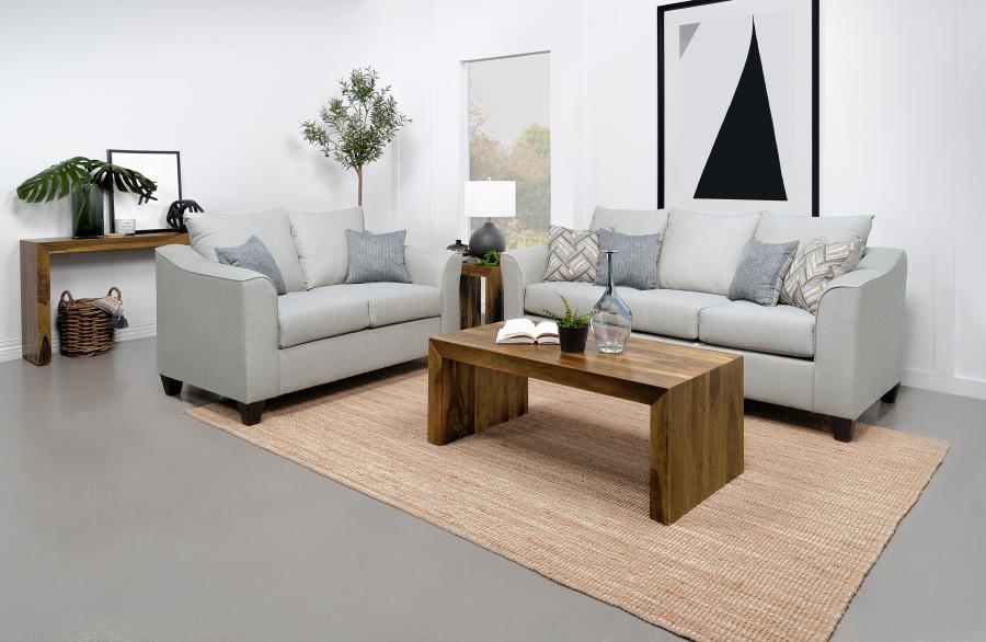 (image for) Salizar 2-piece Upholstered Flared Arm Sofa Set Sand