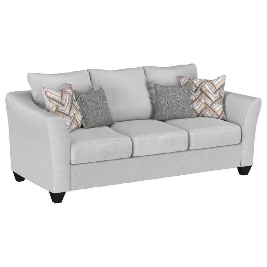 (image for) Salizar Upholstered Flared Arm Sofa Sand - Click Image to Close