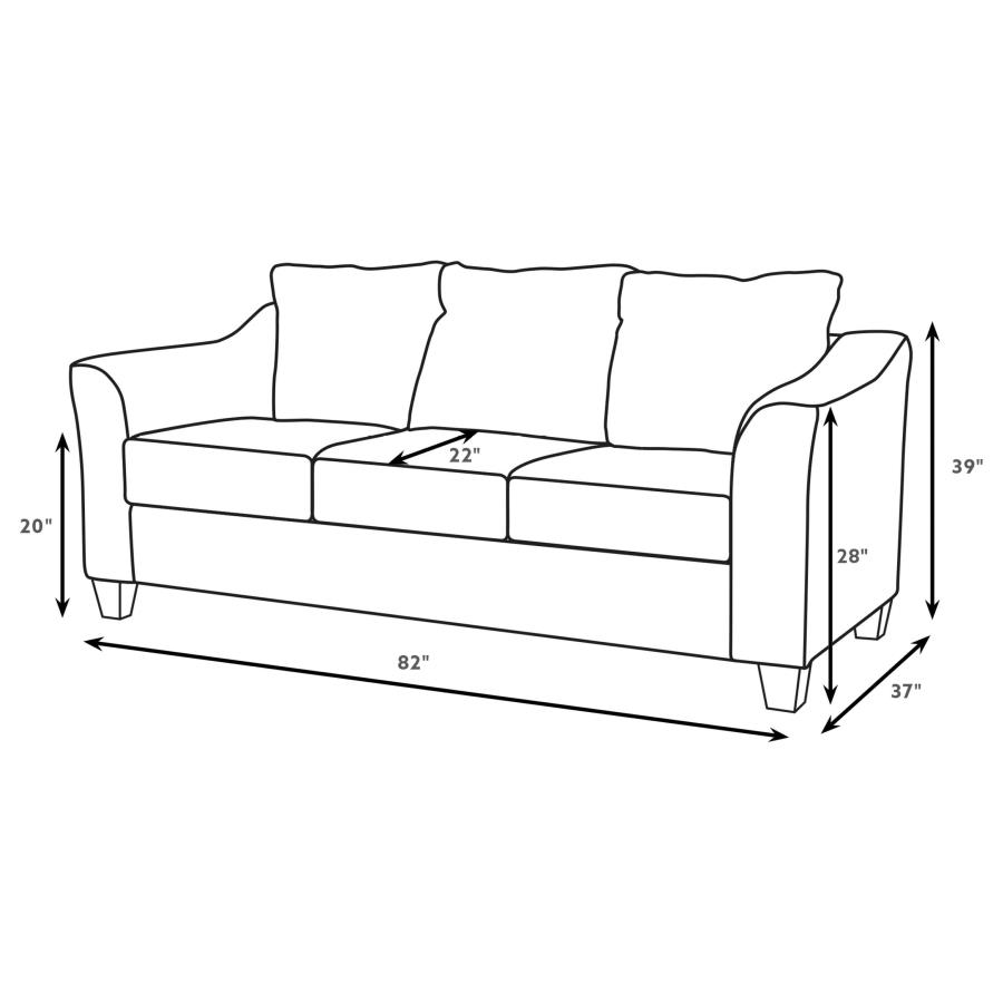 Modal Additional Images for Salizar Upholstered Flared Arm Sofa Sand