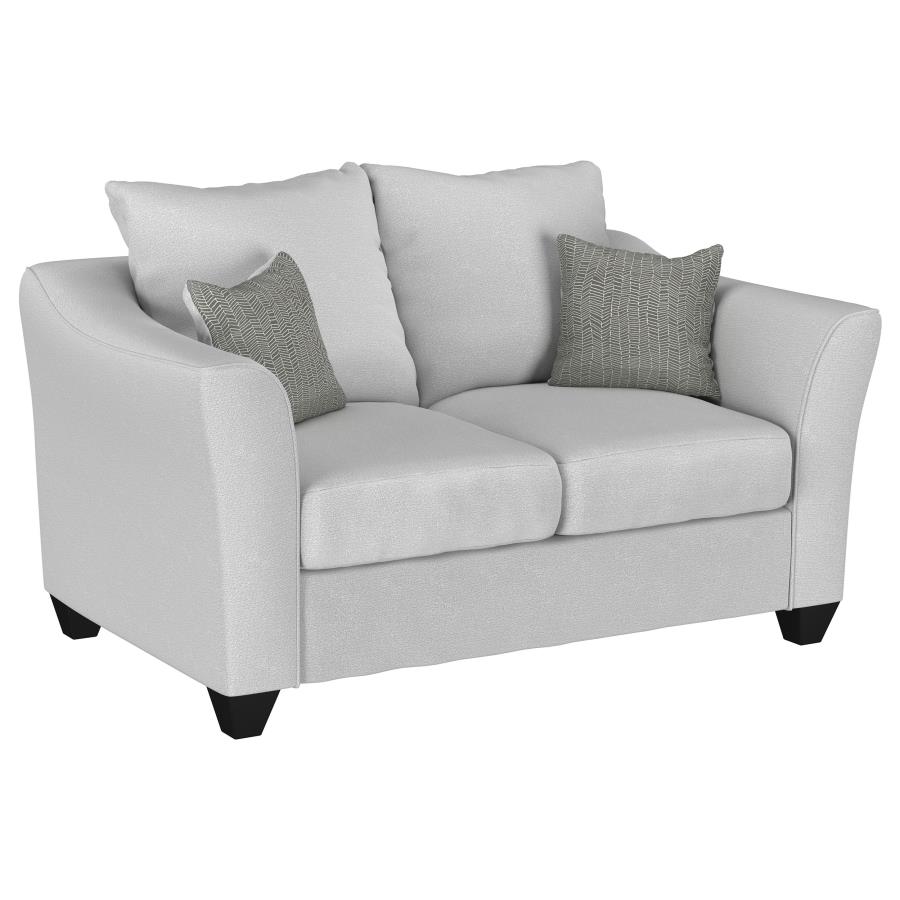 (image for) Salizar Upholstered Flared Arm Loveseat Sand - Click Image to Close