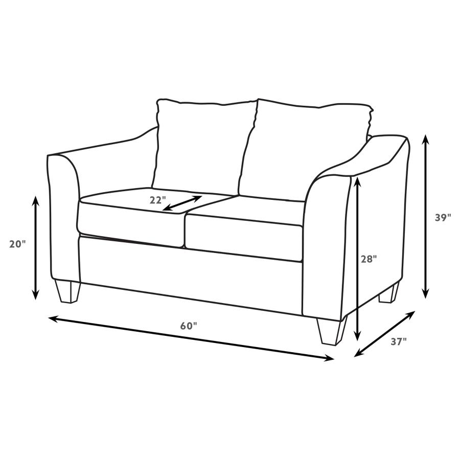Modal Additional Images for Salizar Upholstered Flared Arm Loveseat Sand