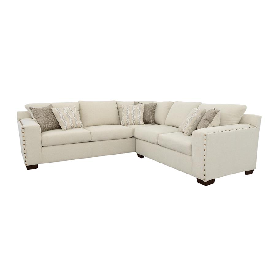 (image for) Aria Upholstered Track Arm Sectional Sofa Oatmeal