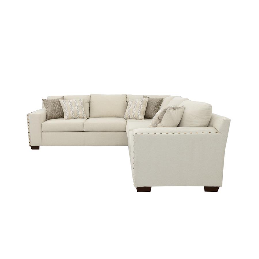 (image for) Aria Upholstered Track Arm Sectional Sofa Oatmeal