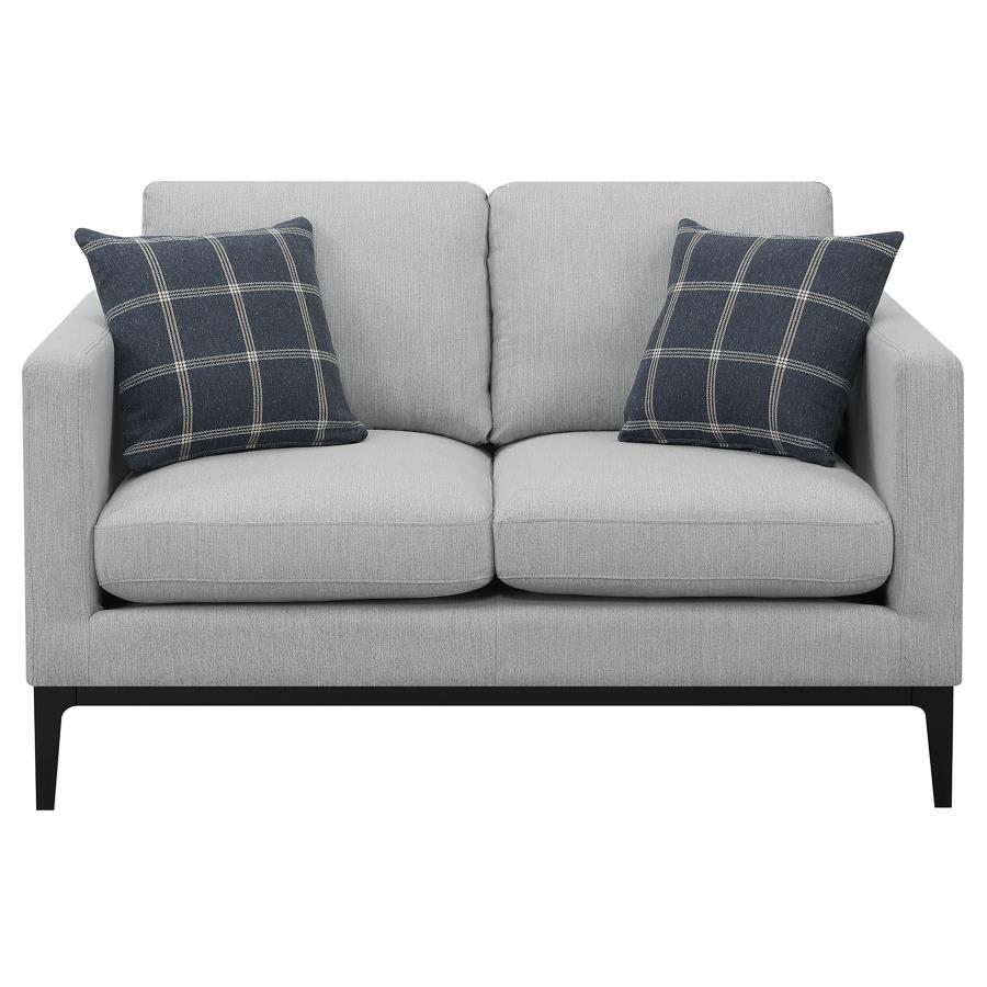 (image for) Apperson Upholstered Track Arm Loveseat Light Grey