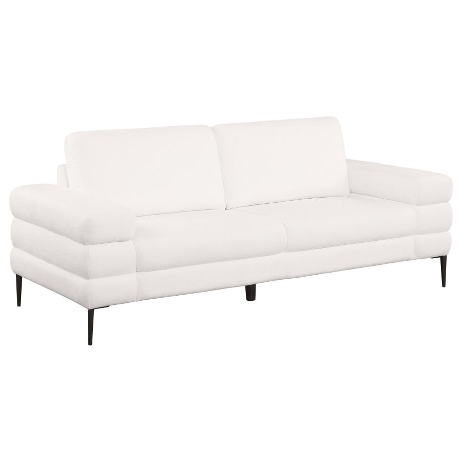 (image for) Jessel 3-piece Chenille Upholstered Sofa Set Ivory