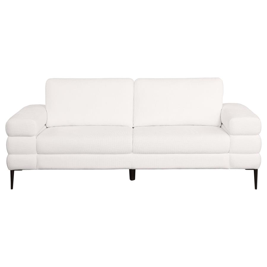 (image for) Jessel 3-piece Chenille Upholstered Sofa Set Ivory