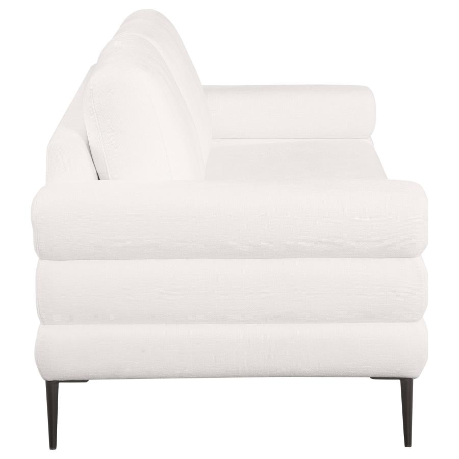 (image for) Jessel 3-piece Chenille Upholstered Sofa Set Ivory