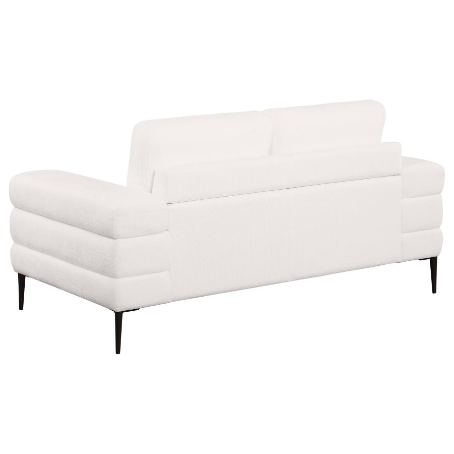 (image for) Jessel 3-piece Chenille Upholstered Sofa Set Ivory