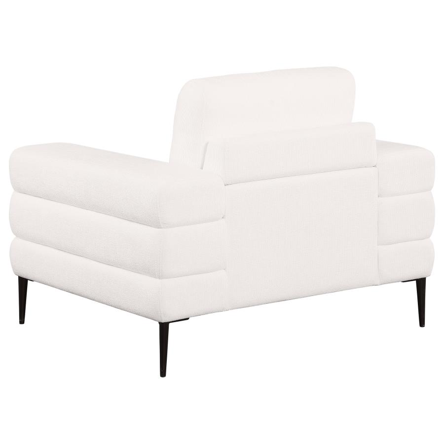 (image for) Jessel 3-piece Chenille Upholstered Sofa Set Ivory