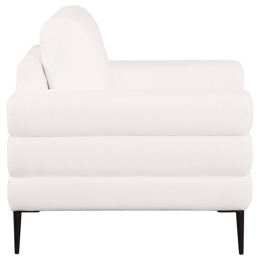 (image for) Jessel 3-piece Chenille Upholstered Sofa Set Ivory