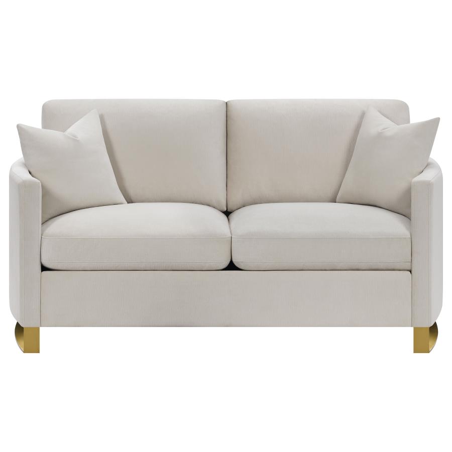 (image for) Corliss 2-piece Upholstered Arched Arm Sofa Set Beige