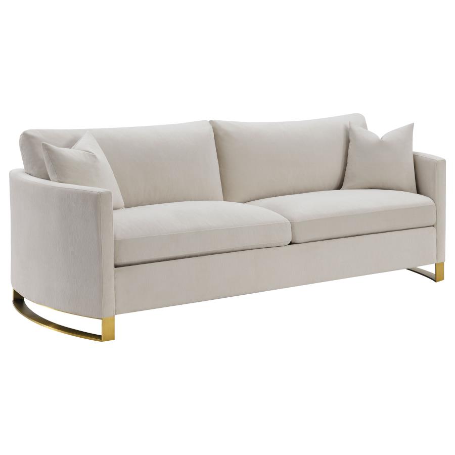 (image for) Corliss 3-piece Upholstered Arched Arm Sofa Set Beige