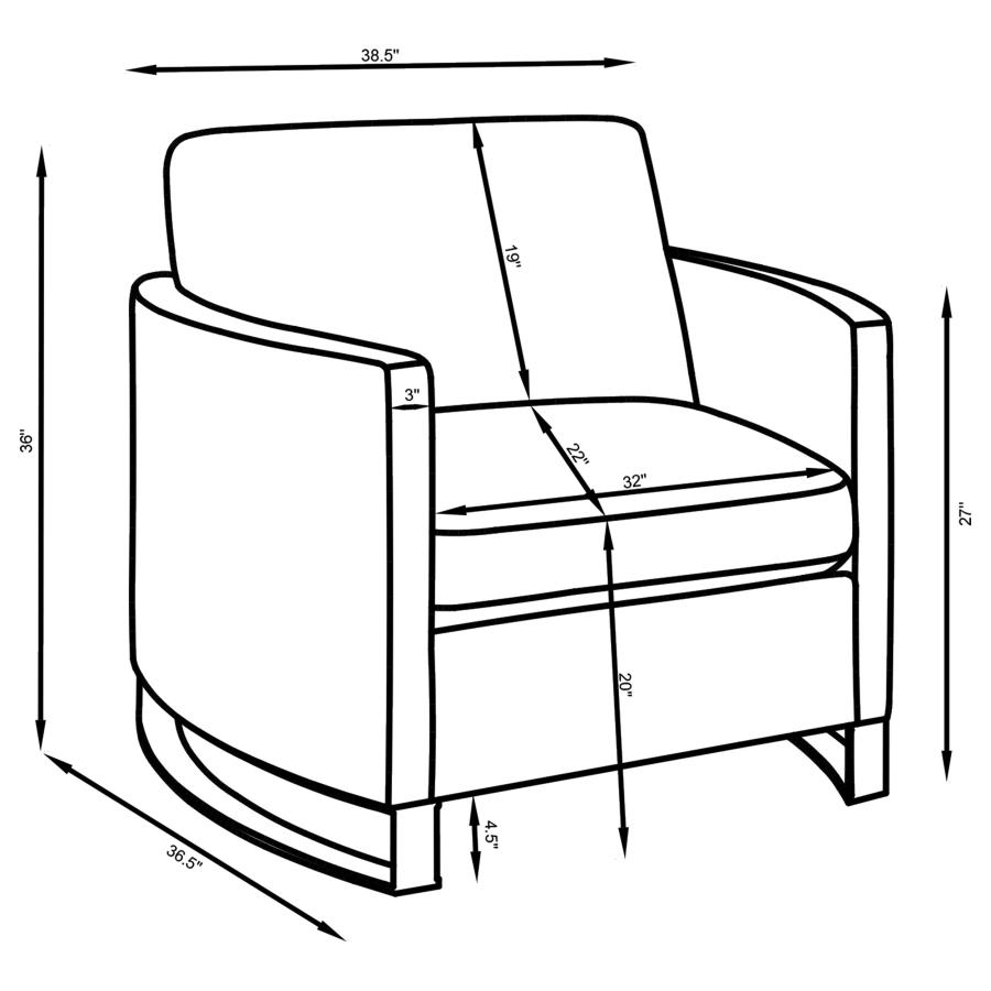 (image for) Corliss 3-piece Upholstered Arched Arm Sofa Set Beige