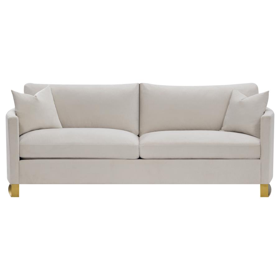 (image for) Corliss Upholstered Arched Arm Sofa Beige