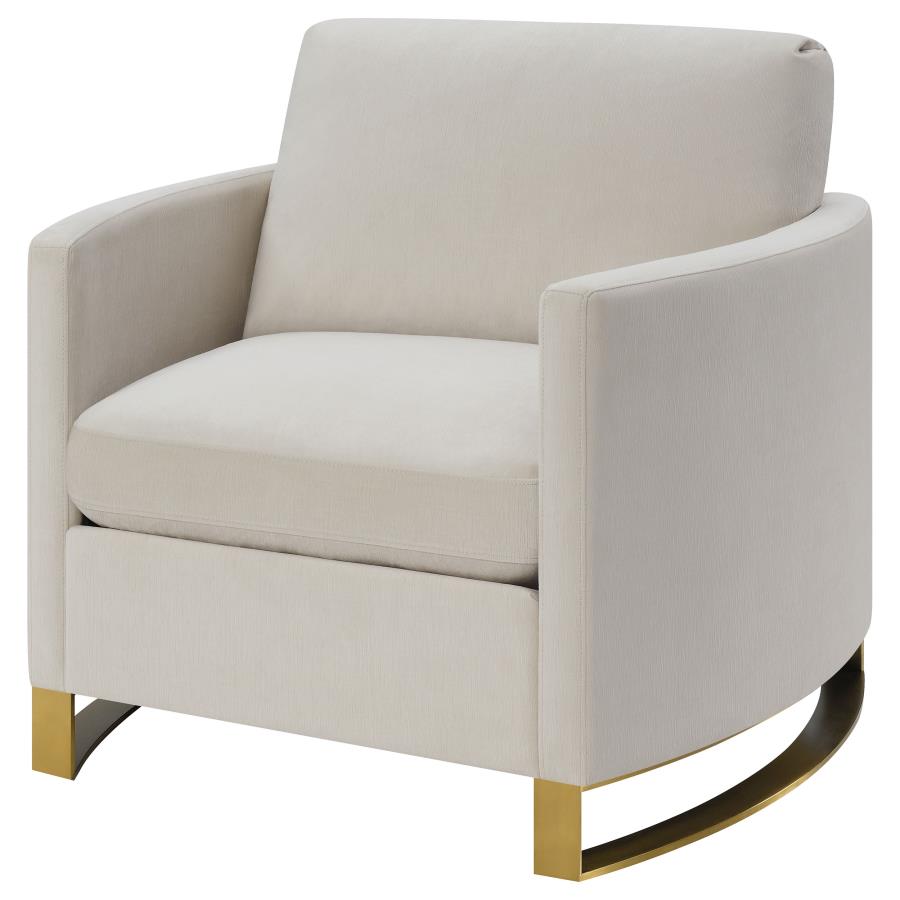 (image for) Corliss Upholstered Arched Arm Accent Chair Beige