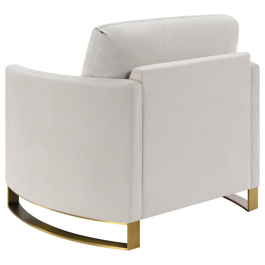 (image for) Corliss Upholstered Arched Arm Accent Chair Beige