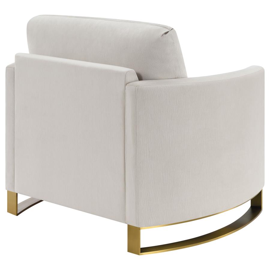 (image for) Corliss Upholstered Arched Arm Accent Chair Beige