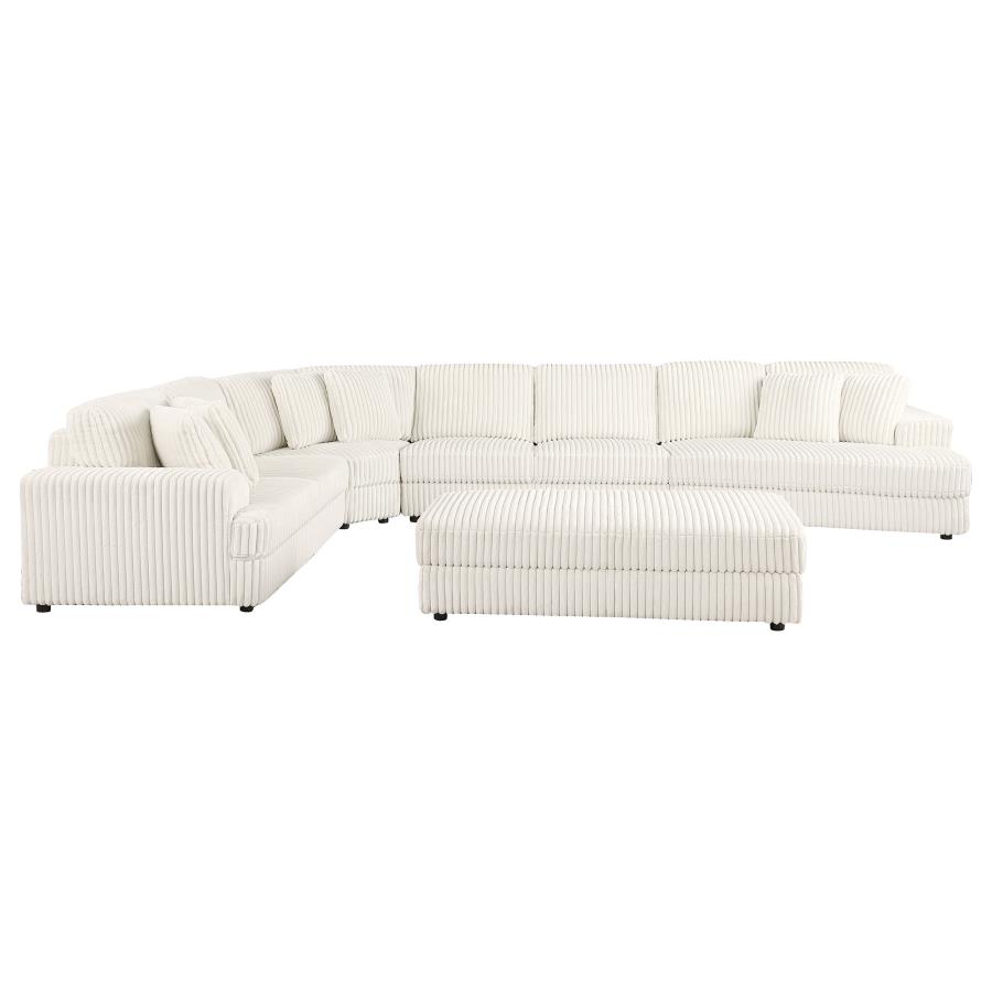 (image for) Emberson 5-piece Upholstered Modular Sectional Sofa Ivory - Click Image to Close