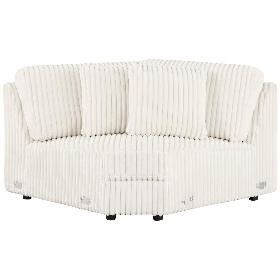 (image for) Emberson Upholstered Wedge Ivory - Click Image to Close