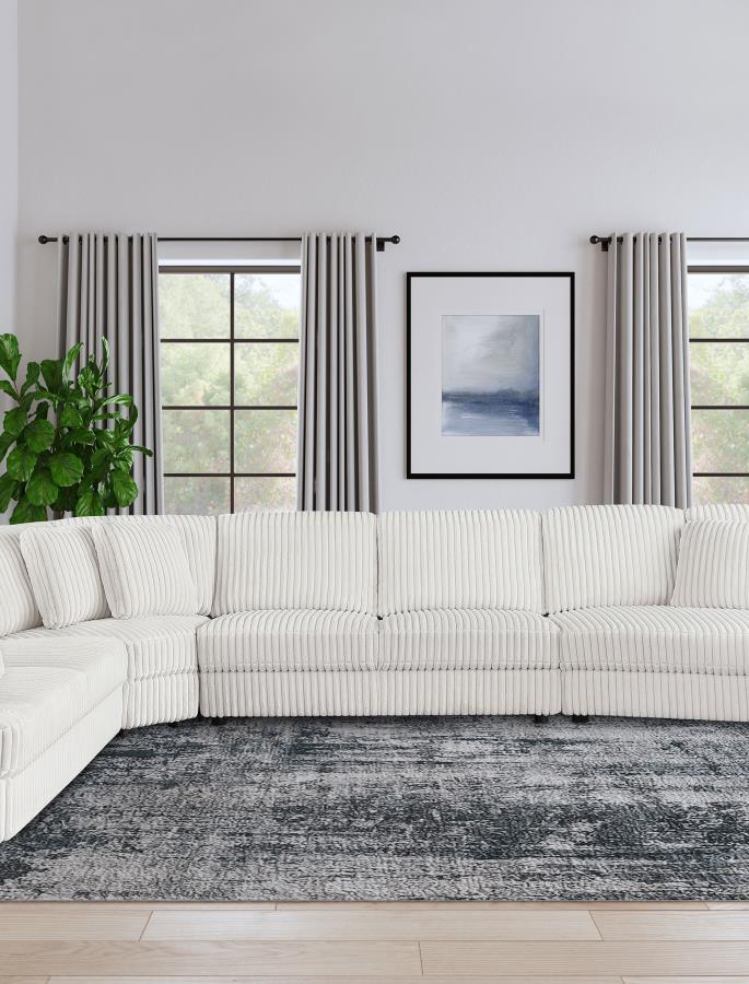 (image for) Emberson Upholstered Armless Loveseat Ivory