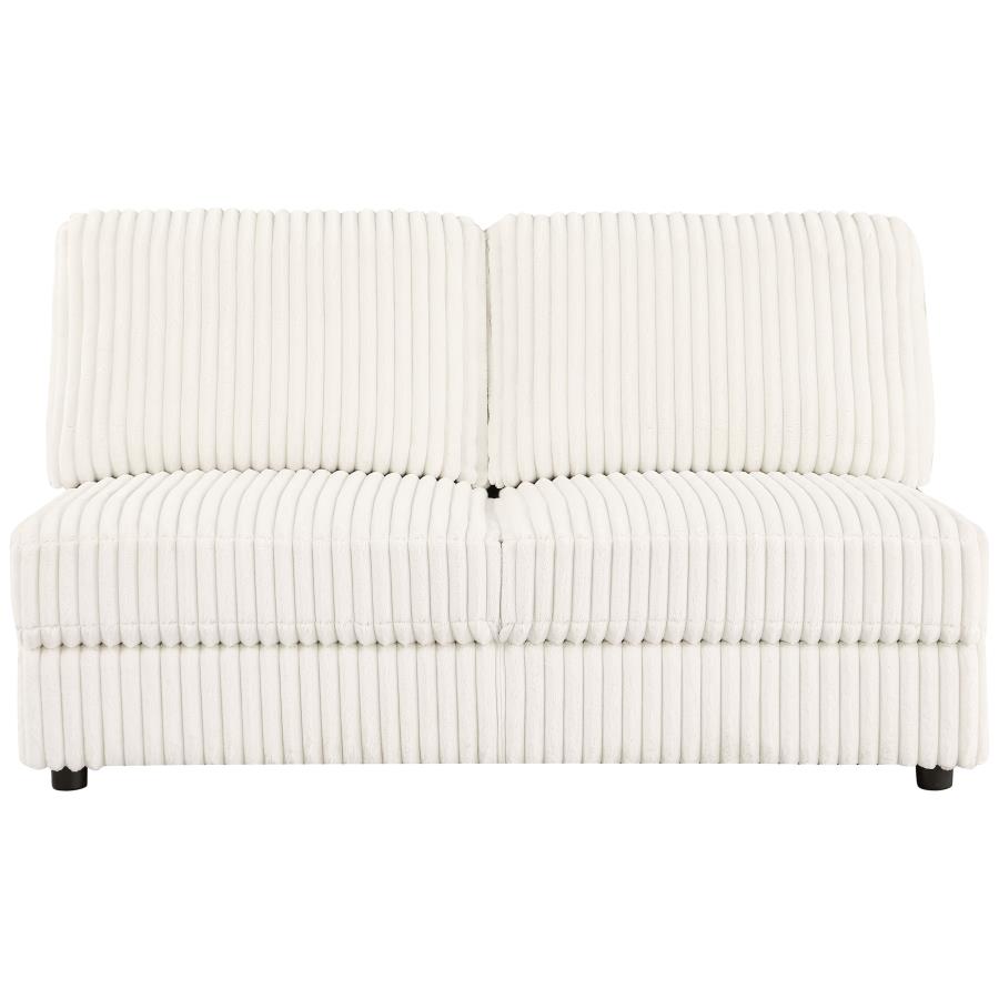 (image for) Emberson Upholstered Armless Loveseat Ivory