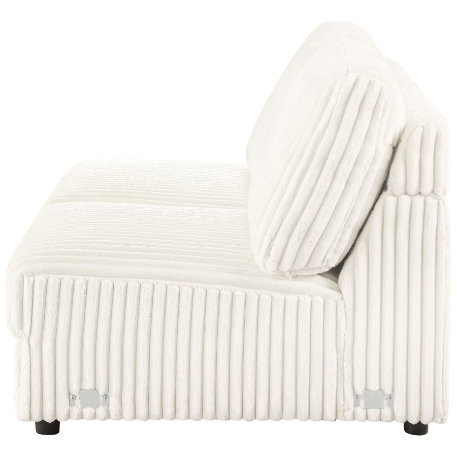 (image for) Emberson Upholstered Armless Loveseat Ivory