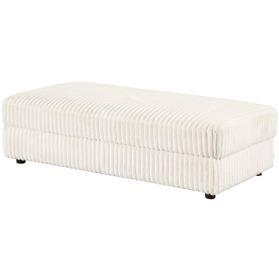 (image for) Emberson Upholstered Rectangular Storage Ottoman Ivory