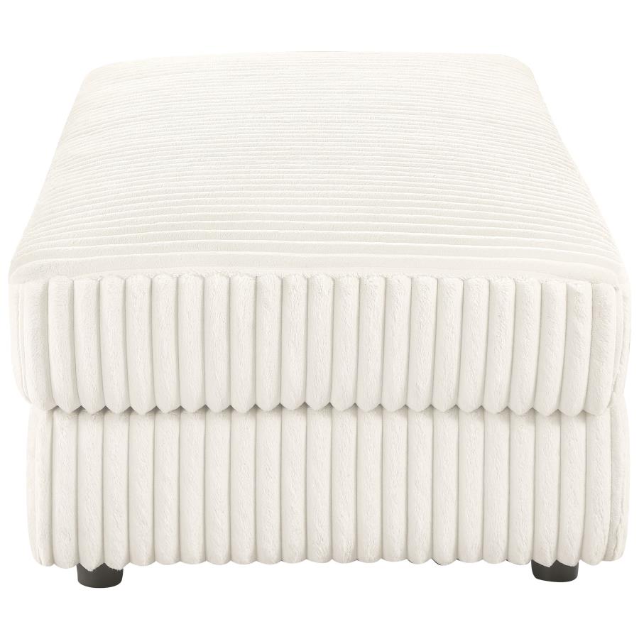 (image for) Emberson Upholstered Rectangular Storage Ottoman Ivory