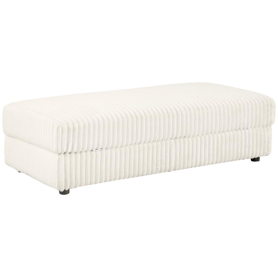 (image for) Emberson Upholstered Rectangular Storage Ottoman Ivory