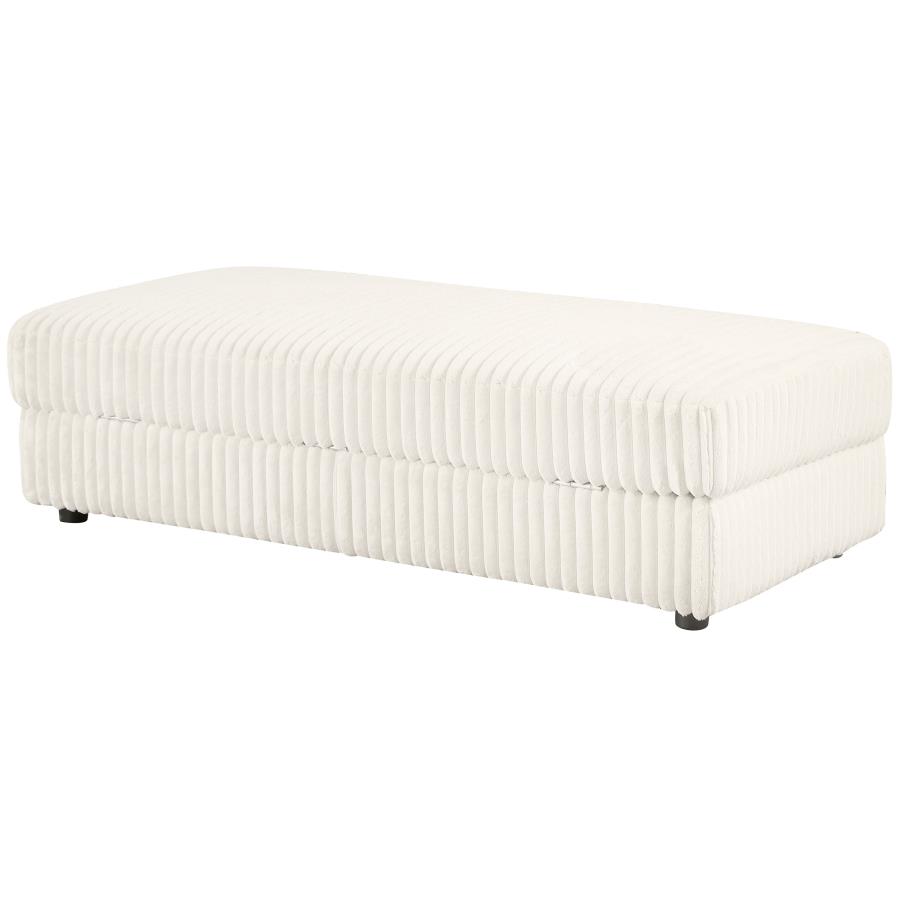 (image for) Emberson Upholstered Rectangular Storage Ottoman Ivory