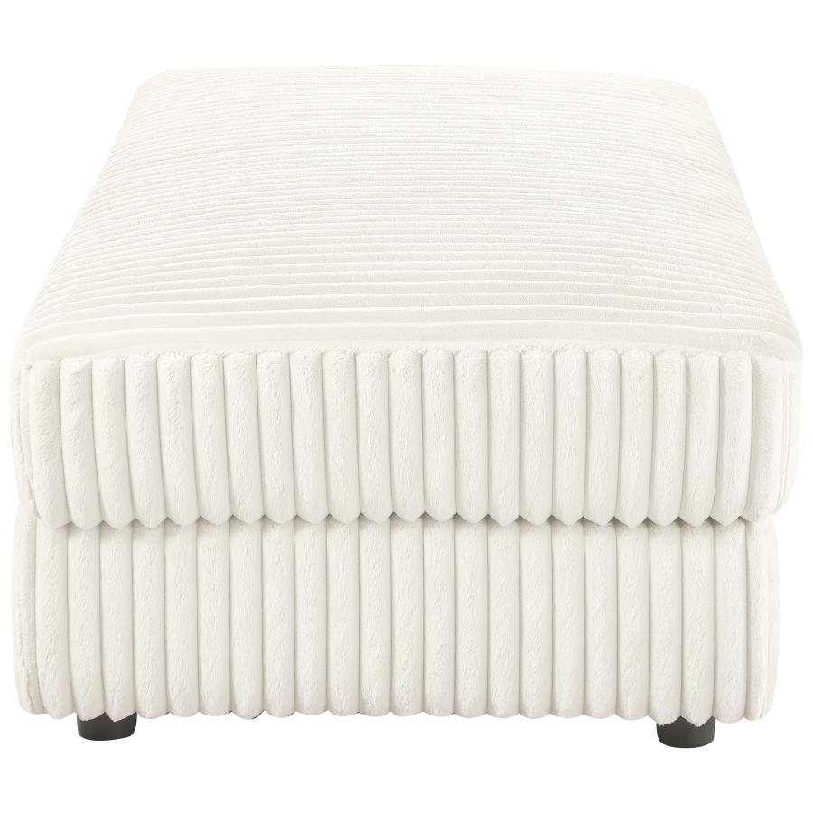 (image for) Emberson Upholstered Rectangular Storage Ottoman Ivory