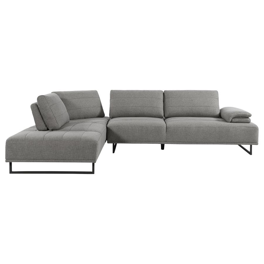 (image for) Arden Upholstered Sectional Sofa with Adjustable Back Taupe