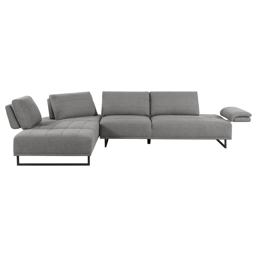 (image for) Arden Upholstered Sectional Sofa with Adjustable Back Taupe