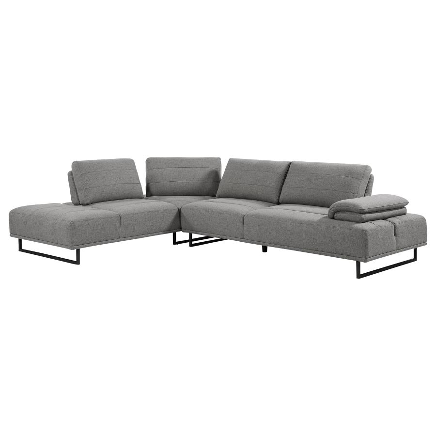 (image for) Arden Upholstered Sectional Sofa with Adjustable Back Taupe