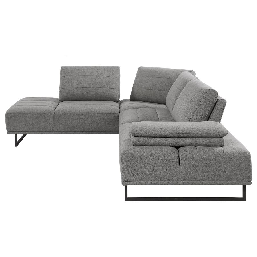 (image for) Arden Upholstered Sectional Sofa with Adjustable Back Taupe